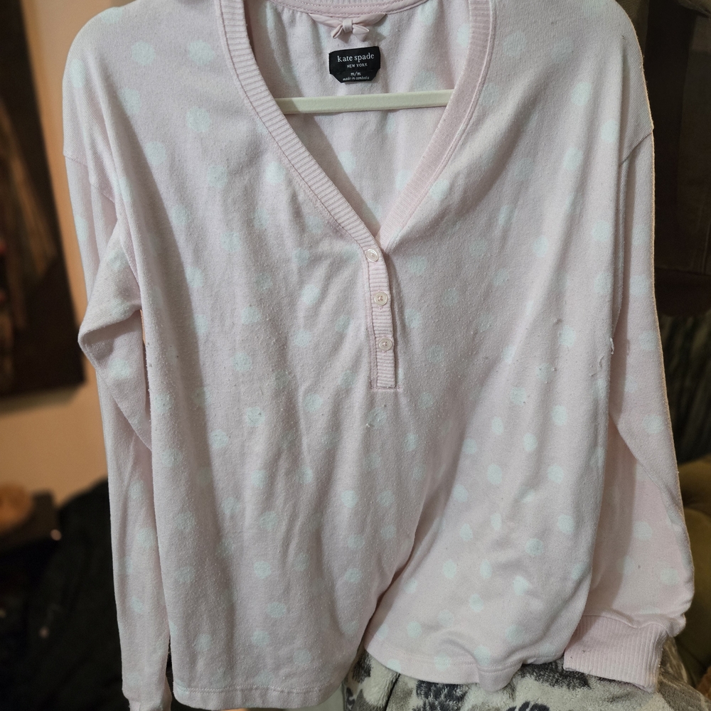 Kate Spade Pink Polka Dot Sweater